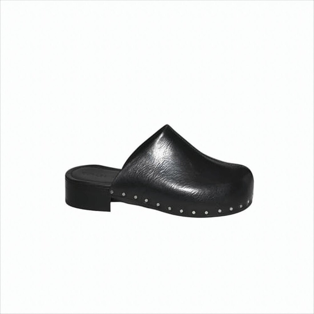 OUR LEGACY Cowhide Leather Mule with Metallic Accents